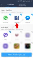 قم بنسخ برنامج الفيس بوك من خلال تحديده كما في الصورة