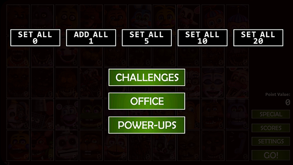 تحديد مستوى الصعوبة في المستوى بعد تحميل لعبة Ultimate Custom Night للاندرويد مهكرة