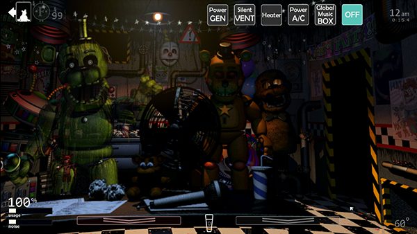 اختيار عناصر القوة بعد تحميل fnaf Ultimate Custom Night تحميل مجاني