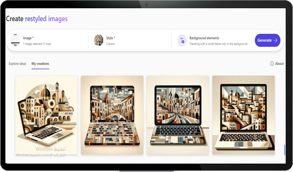 شرح موقع ميكروسوفت ديزاينر للكمبيوتر لتصميم وتعديل الصور بالذكاء الاصطناعي Microsoft Designer