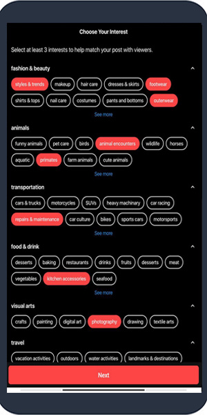 تطبيق redz apk لاستكشاف المحتوى القريب منك