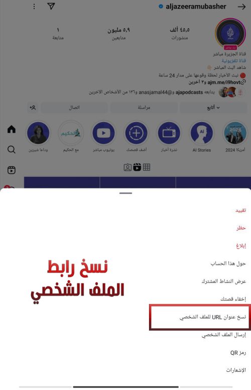 هل يمكن تكبير الصورة الشخصية لبروفايل انستا حساب خاص ؟
