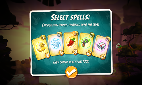 التعويذات Spells: أدوات قوية في الطيور الغاضبة حرب النجوم 2 