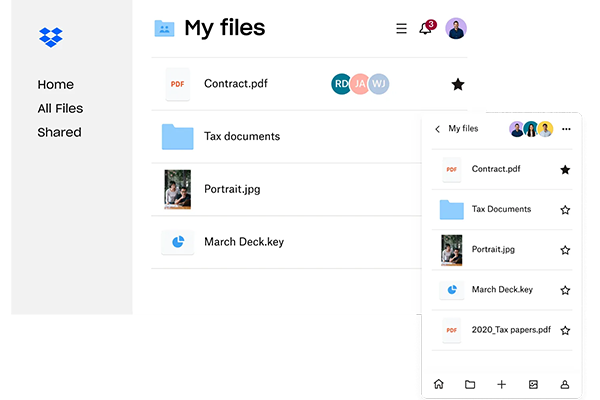 كيف يمكنني استخدام تطبيق Dropbox؟