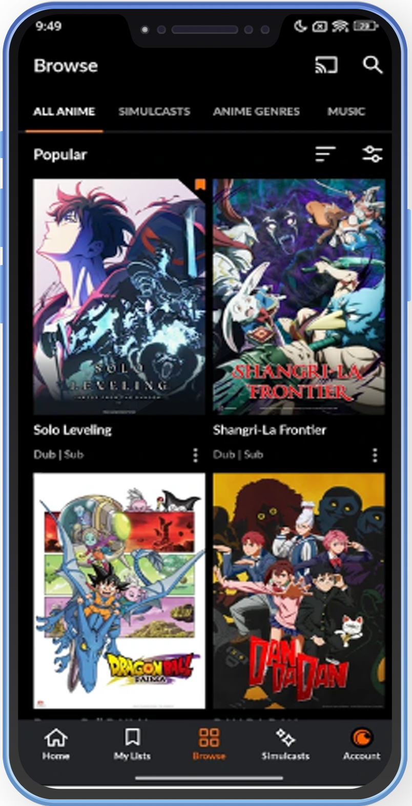 تحميل تطبيق كرانشي رول للاندرويد Crunchyroll Apk