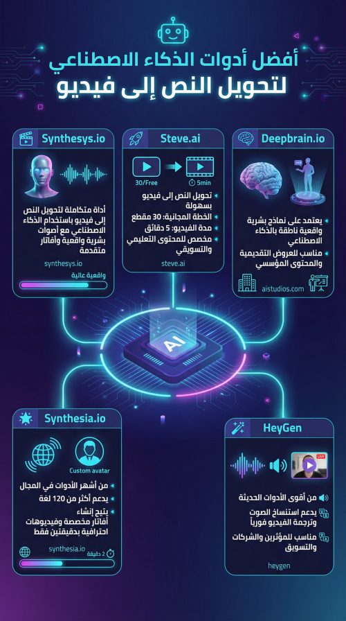 افضل مواقع انشاء فيديوهات بالذكاء الاصطناعي من النصوص