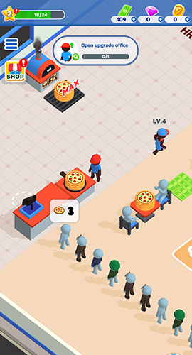 تسليم الطلبات والحصول على المال في لعبة Pizza للاندرويد