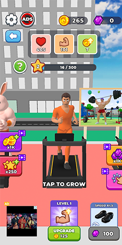 التدريب وتطوير القدرات في لعبة Gym Idle Clicker