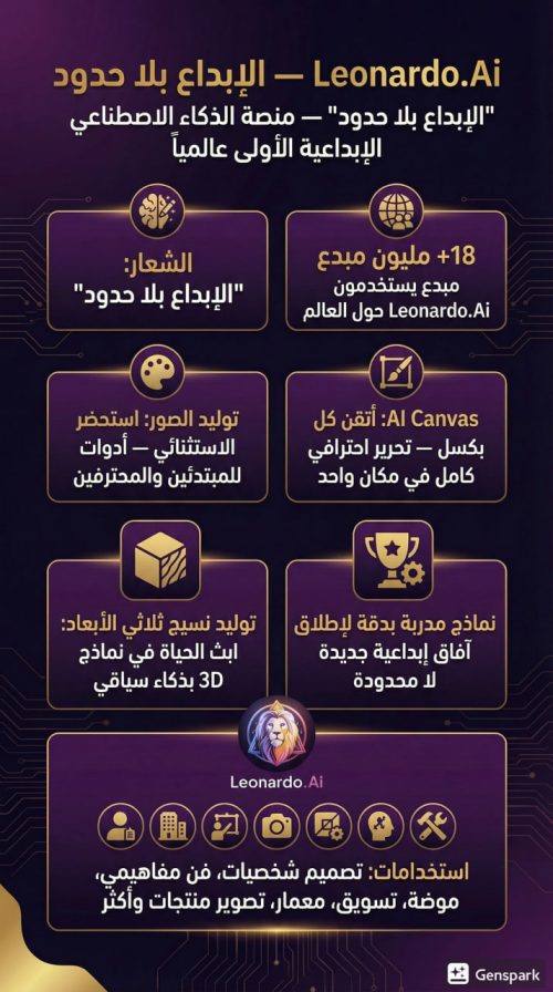 تطبيق ليوناردو لتحويل النص الى صور بالذكاء الاصطناعي 