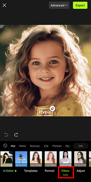 مجموعة من الفلاتر العصرية في برنامج هاي بيك مجانا