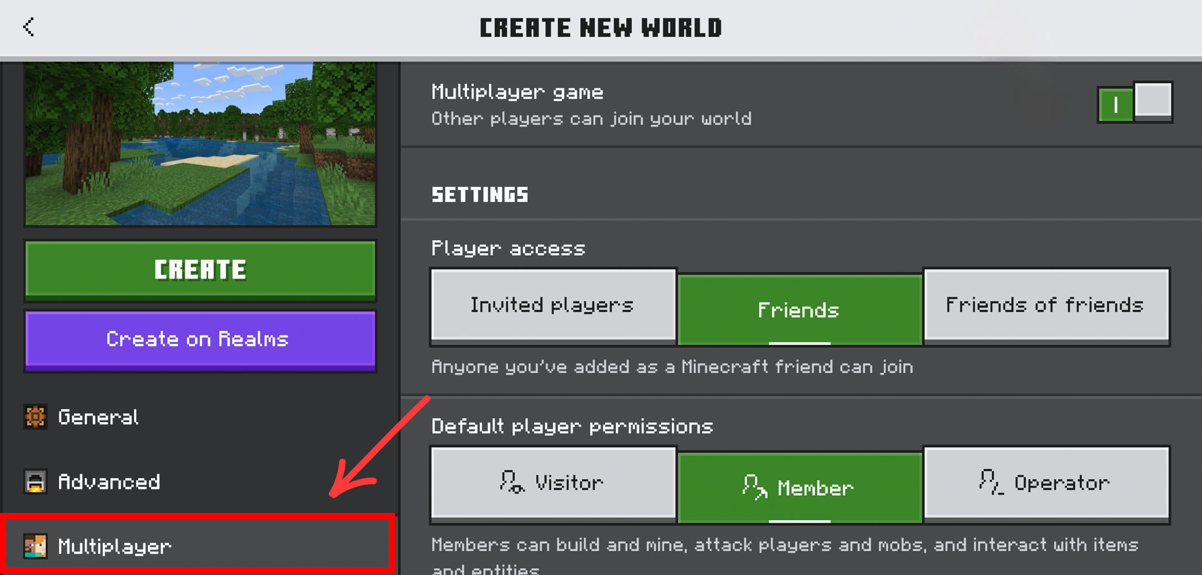 الانضمام الى وضع اللعب الجماعي في minecraft apk