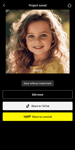 حفظ الصورة المعدلة في تطبيق hypic اخر اصدار