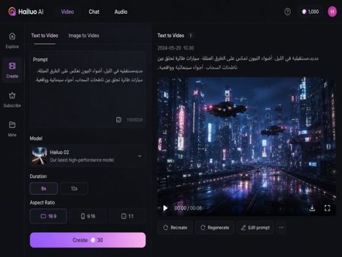 طريقة استخدام Hailuo AI