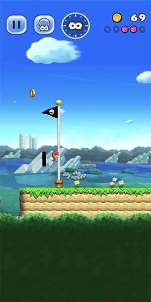 اصل إلى العلم في نهاية المرحلة ماريو Super Mario
