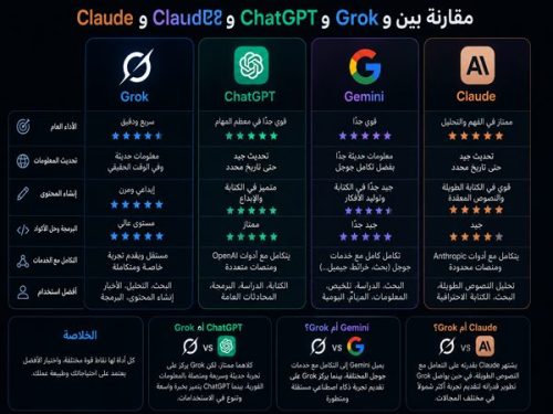 مقارنة بين منصات الذكاء الاصطناعي